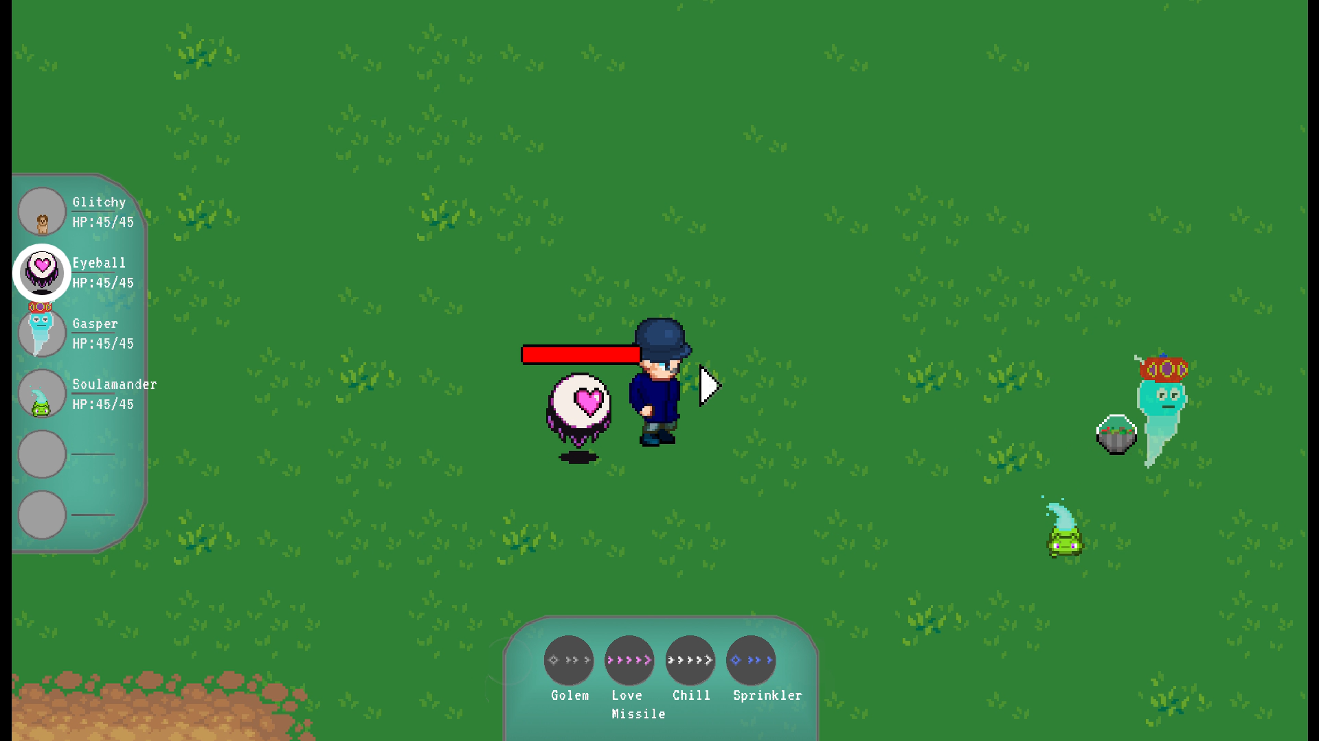 Screenshot of a player catching a gasper kaspamon