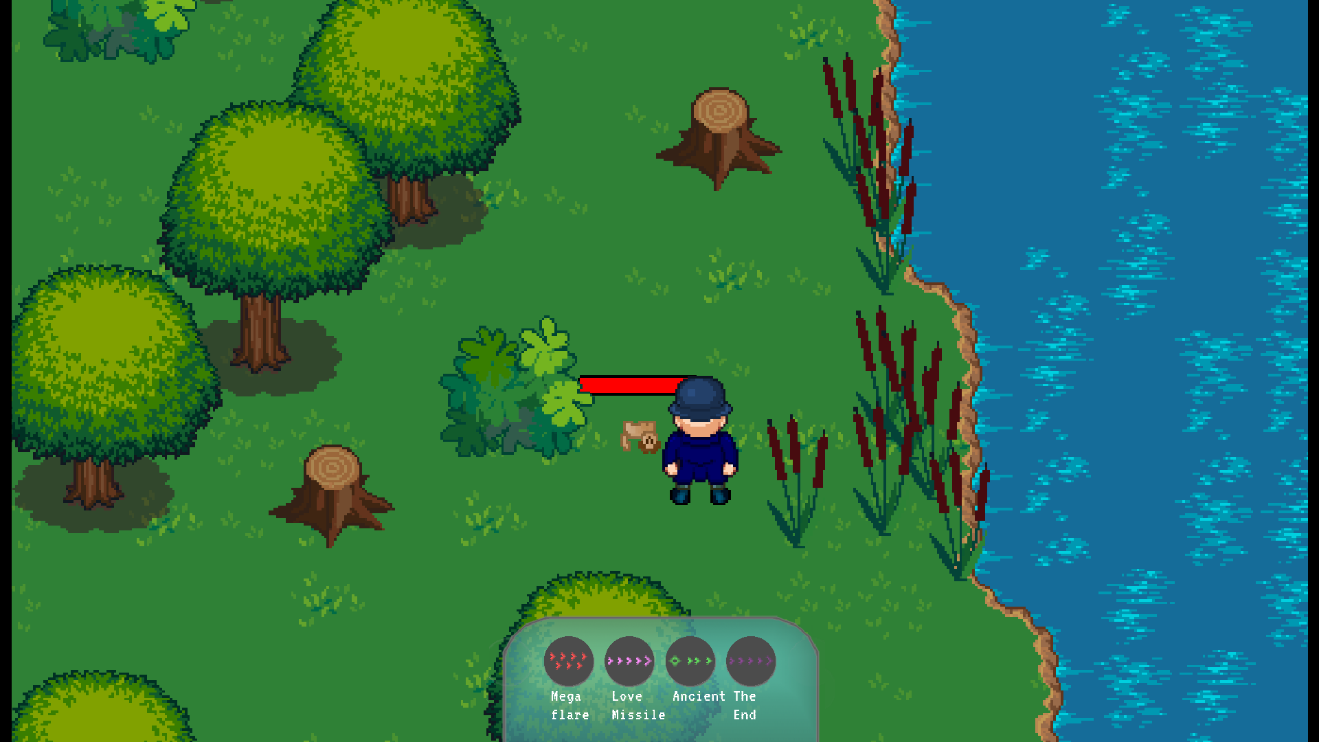 Screenshot of a player who just joined a new game