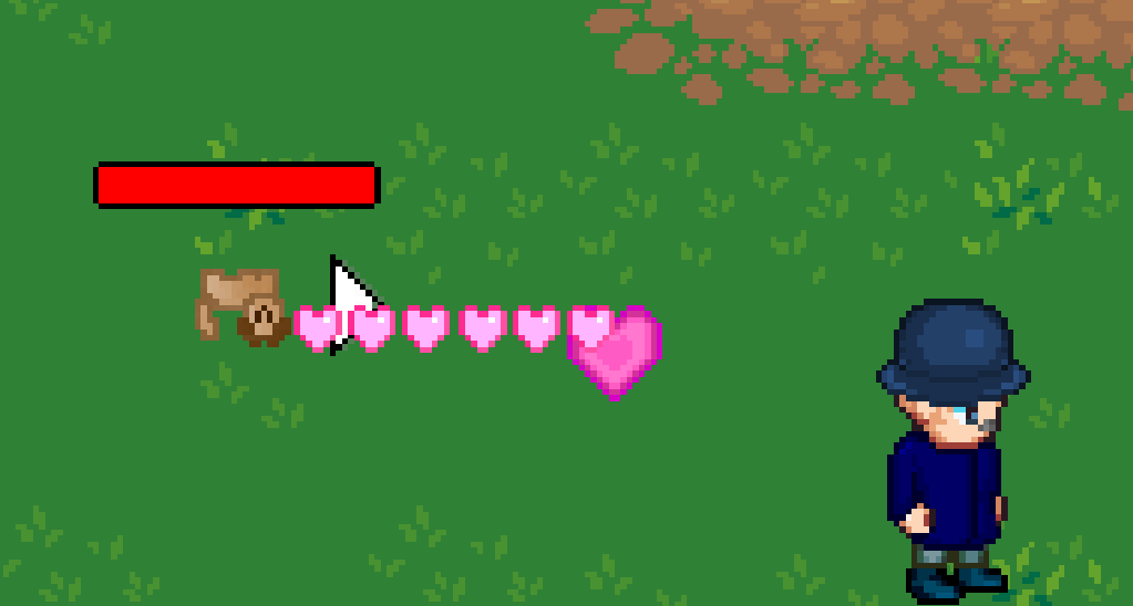 Screenshot of a standard projectile being shot