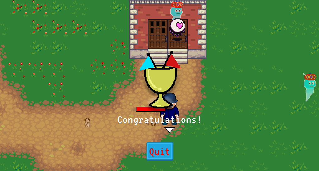 Screenshot of the winning screen